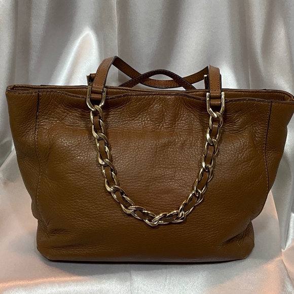 Micheal Kors brown satchel. 2 sets of top handles, 18-H3f - Picture 5 of 7